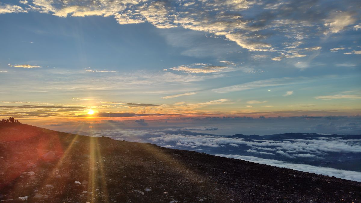 富士山頂から見た日の出